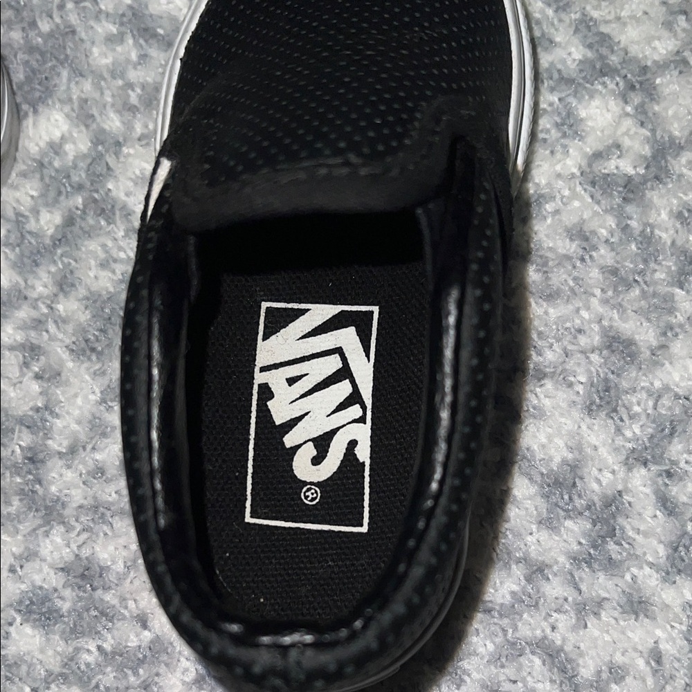 Vans Kids Black Slip-On Shoes Size 4.5 - Picture 5 of 8